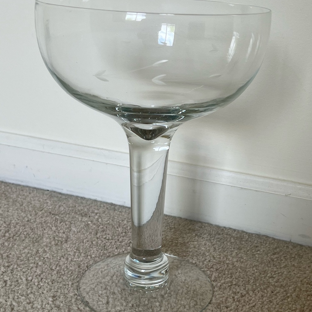 Princess House Heritage Pattern Tall Footed Centerpiece Bowl Crystal